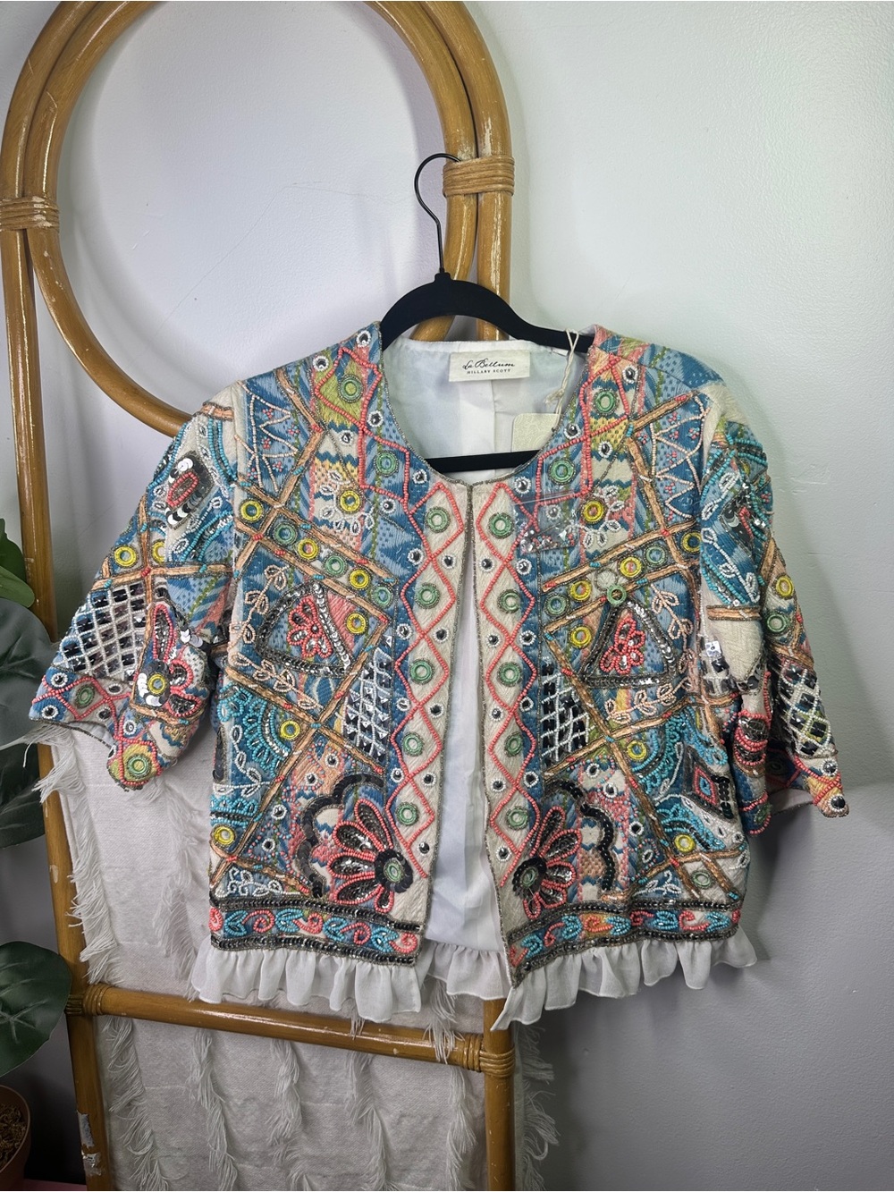 NWT LaBellum Hillary Scott Beaded Jacket sz M